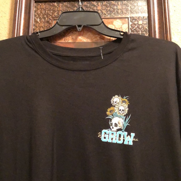 NWT GSTR Grow Where You’re Planted Shirt. Unisex Top. Black with teal & yellow - Picture 14 of 14